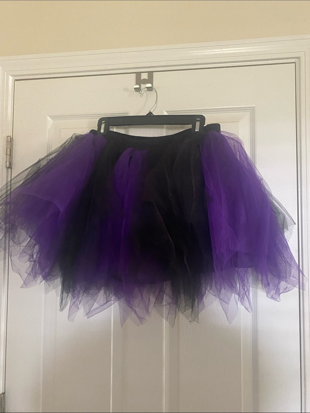 Black & Purple Layered Tulle Skirt - Women